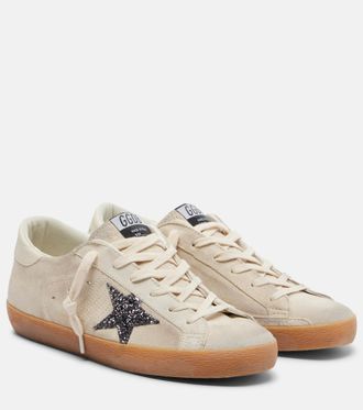 Golden Goose Super-Star glitter suede sneakers