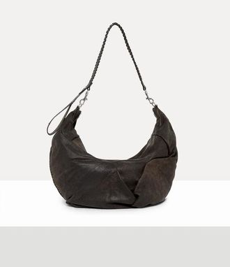 Vivienne Westwood Agnes Large Shoulder Bag Leather Dark-brown