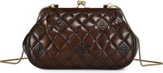OLD TREND Petunia Small Quilted Leather Crossbody in Stone at Nordstrom