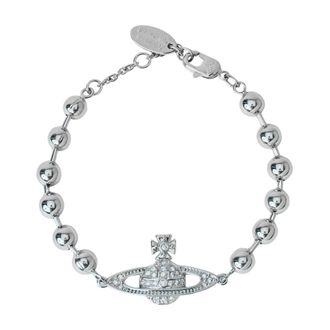 Vivienne Westwood Bracelets, female, Gray, Size: ONE SIZE Thames Mini Bas Relief Bracelet
