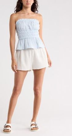 Abound Strapless Ruffle Gauze Top in Blue Bird at Nordstrom Rack, Size X-Small
