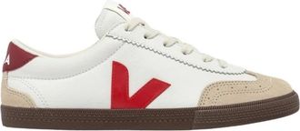 Veja Soft Leather Volley Sneakers - Heren - Sneakers - Wit - 45 EU - Katoen - Schoenen