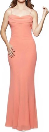 Milano Formals Flowing Muse Maxi Dress In Coral