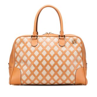 Loewe Pre-owned Loewe Extra Large Canvas and Cut Out Leather Amazona 75 Ladies 61506