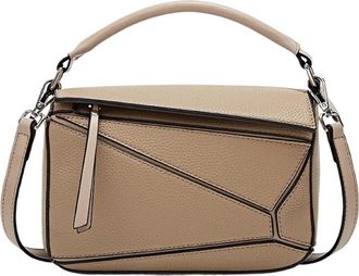 Generic Geometric Large Capacity Handbag Soft PU Leather Pattern Crossbody Bag, Compatible For Autumn Winter Matching(Khakis)