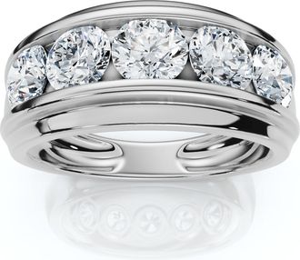 Pompeii3 Mens 2Ct Diamond Accented Wedding Anniversary Ring 14k Gold Lab Grown FG/VS