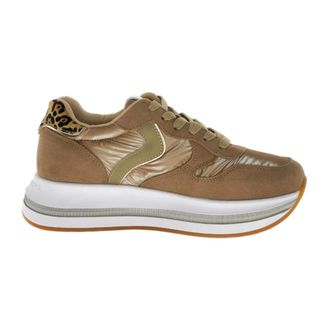 Voile Blanche Voile Blanche, Sneakers, female, Brown, Size: 11 US Brown Suede/Metallic Nylon Sneakers