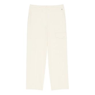 Twinset Broeken, Dames, Beige, M, Cargo Broek Minimalistisch Ontwerp Ivoor