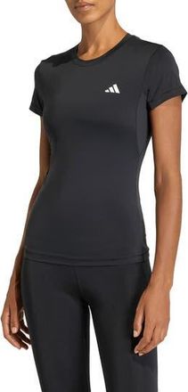 adidas Power Essentials Workout Contour T-Shirt in Black at Nordstrom Rack, Size X-Large
