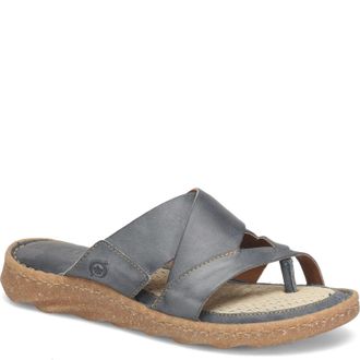 Born Sorja Sport BR0056634 Sandals Womens Navy Leather Slip On RHS8256