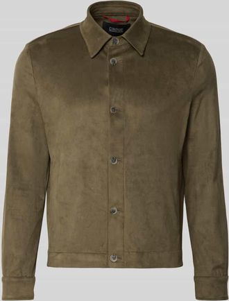 Cinque Regular Fit Hemdjacke mit Kentkragen Modell TOTO in Khaki, Gr&ouml;&szlig;e XXL