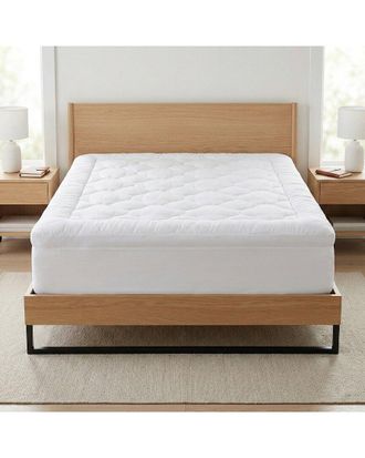 Ella Jayne Home 300 Thread Count Adaptive Comfort Plush Mattress Topper With 100% Cotton Shell