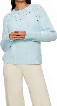Sanctuary Femme Openwork Sweater In Aquamarine