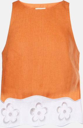 Staud Top Mika in sangallo di lino