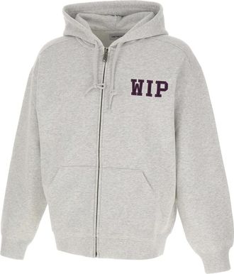 Carhartt Work in Progress Hooded Mini WIP Sweat Jacket - Heren - Vesten met rits - Grijs - XL - Katoen - Hoodies & sweatvesten