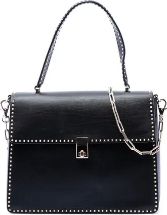 Valentino Pre-owned Valentino Leather Rockstud Top Handle Bag Ladies DL92HWQVWIFFYY63