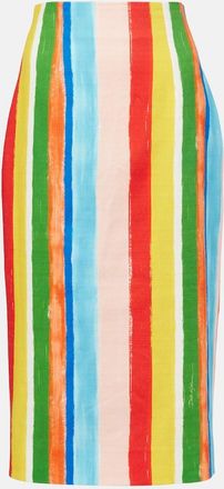 Dolce & Gabbana Gonna a tubino in misto cotone a righe