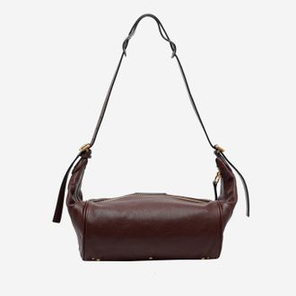 Chlo&eacute; Womens Leather Shoulder Bag Paddington Dark Brown