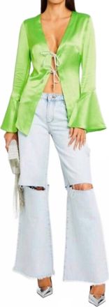 Retrof&ecirc;te Womens Svea Blouse In Fresh Lime