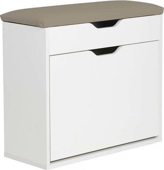 Habitat et Jardin Habitat Et Jardin - Mueble Zapatero Wade - 60 X 23,8 X 68 Cm - Blanco - Blanche