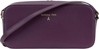 Patrizia Pepe Dames Schoudertas met Rits - Dames - Schoudertassen - Paars - ONE Size - Leer - Tassen