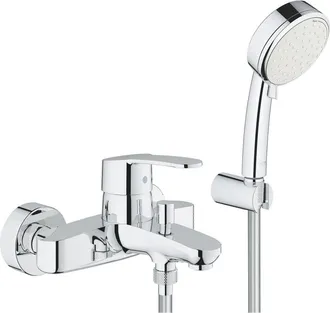GROHE Grifo Monomando Para Ba&ntilde;era Eurostyle C 335922 Con Juego De Soporte De Pared Cromado, 3359220a