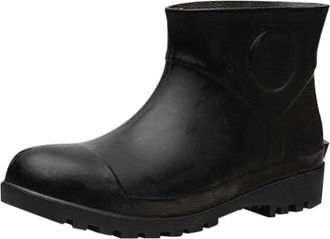 Generic Work Rain Boots for Men, Shock and Puncture Resistant for Industrial and Mining, Oil and Alkali Resistant, White Water Shoes, Tube, No Fleece Lining, 