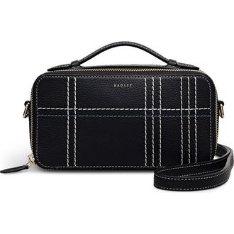 Radley London Calvert Way - Check Micro Phone Crossbody Bag in Black at Nordstrom