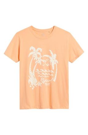 Rip Curl Moon Cotton Graphic T-Shirt in Papaya at Nordstrom, Size Xx-Small