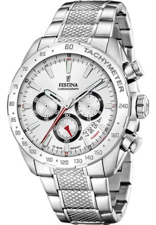 Festina F20668-1 Mens Timeless Chronograph Watch - Silver - One Size