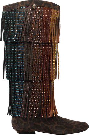 Kurt Geiger Multicolor Western Fringe Boots