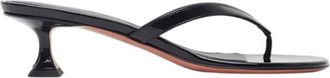 Amina Muaddi Juliette 45 Patent Thong Sandals, Brand Size 35 ( US Size 5 )