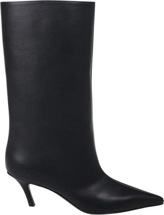 Amina Muaddi Fiona Boot 60 - Dames - Laarzen met Hak - Zwart - 36 EU - Schoenen