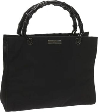 Gucci Pre-owned Canvas Handtas - Dames - Vintage Handtas - Zwart - ONE Size - Vintage