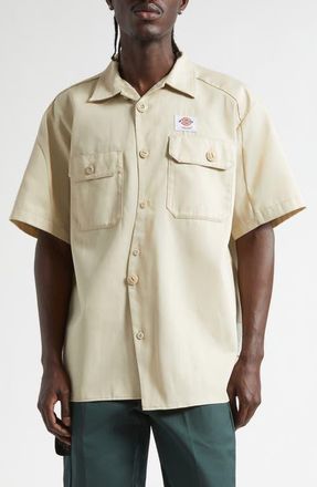 Undercover x Dickies Short Sleeve Button-Up Work Shirt in Beige at Nordstrom, Size 5