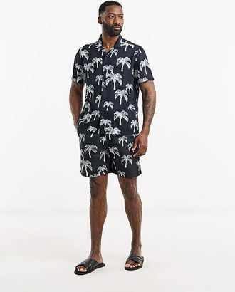 Jacamo Mono Palm Print Swim Shorts