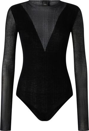 Pinko Body a maniche lunghe con scollo a V - Nero