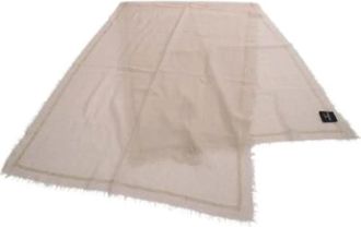 Chanel Pre-owned Scarves, female, Beige, Size: ONE SIZE Pre-owned Cashmere Scarf