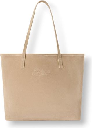 MC2 Saint Barth Beige Suede City Crossbody Bag