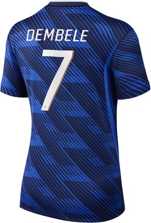 Nike Ousmane Demb&eacute;l&eacute; France National Team 2026 Stadium Home Nike Womens Dri-FIT Soccer Jersey in Blue | NN203949100-FFF
