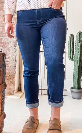 Tribal Sophia Curvy Straight Ankle Jeans In Rinse