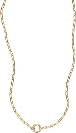 Made by Mary Jude Charm Necklace with CZ Link Lock in Gold Filled at Nordstrom