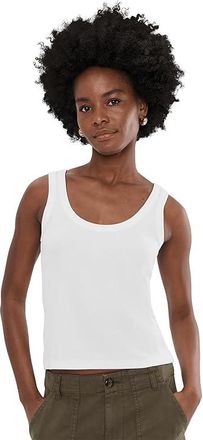 Madewell (Re)Generative Cotton Ribbed Scoop Neck Tank Top Womens Clothing White : XL (Womens 14-16), Cotton/Elastane