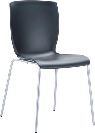 Clp Silla de exterior con asiento en Plástico Negro