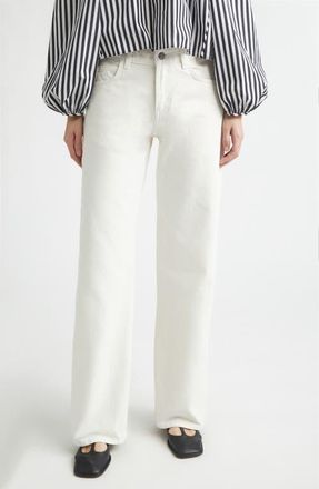 Nackiy&eacute; Uptown Cotton Denim Straight Leg Jeans in Kaimak at Nordstrom, Size 10 Us