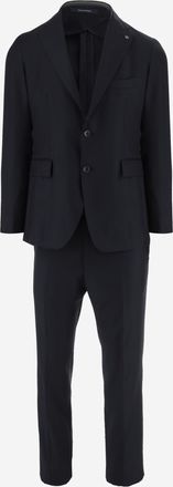 Tagliatore Mens Suit Wool Dark Navy Suits