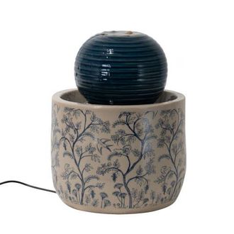 Foreside Home And Garden Multicolor Chinoiserie Ceramic Indoor Water Fountain With Pump in Beige at Nordstrom
