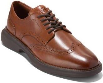 Cole Haan Grand Shadowlite Wingtip Derby in British Tan /Java at Nordstrom Rack, Size 10.5
