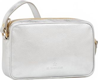 IL BISONTE Womens Oliveta Crossbody Bag In Silver