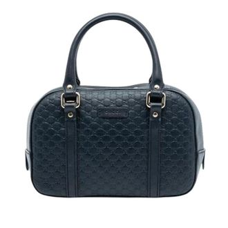 Gucci Pre-owned Handbags, female, Blue, Size: ONE SIZE Pre-owned Dome Satchel